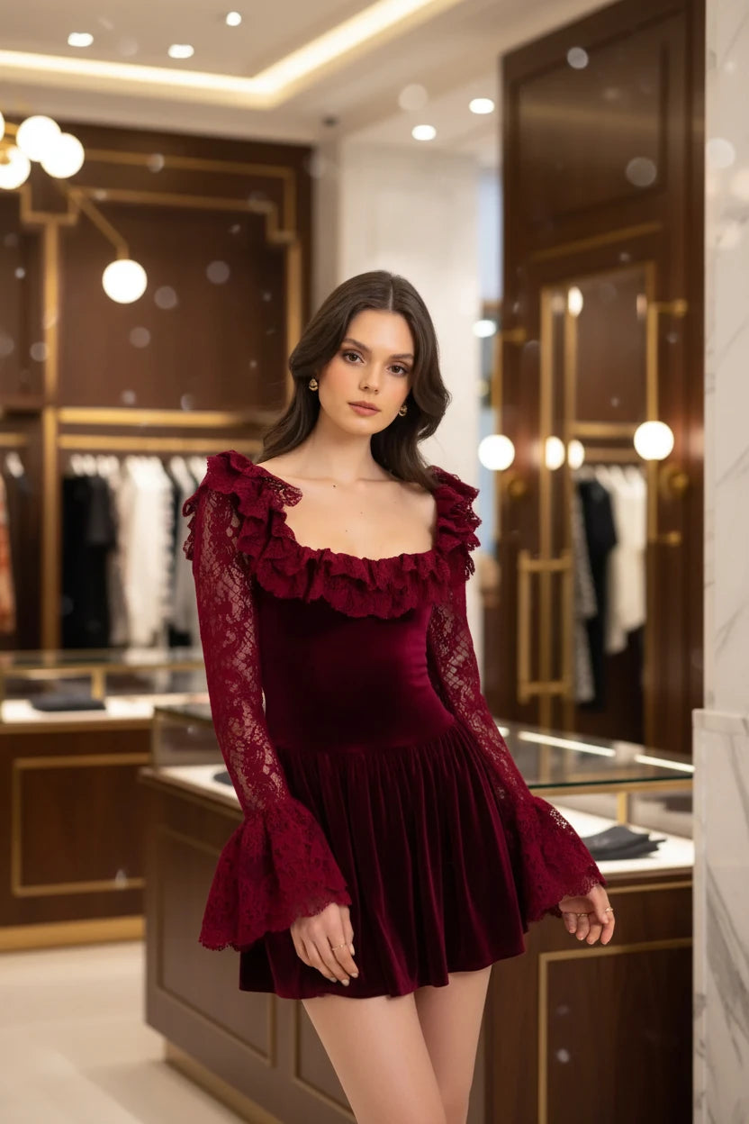 Velvet Kisses - Mini Dress