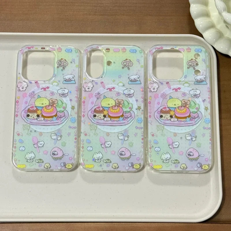 Korea Cartoon Animal Wireless Charge Case For iPhone