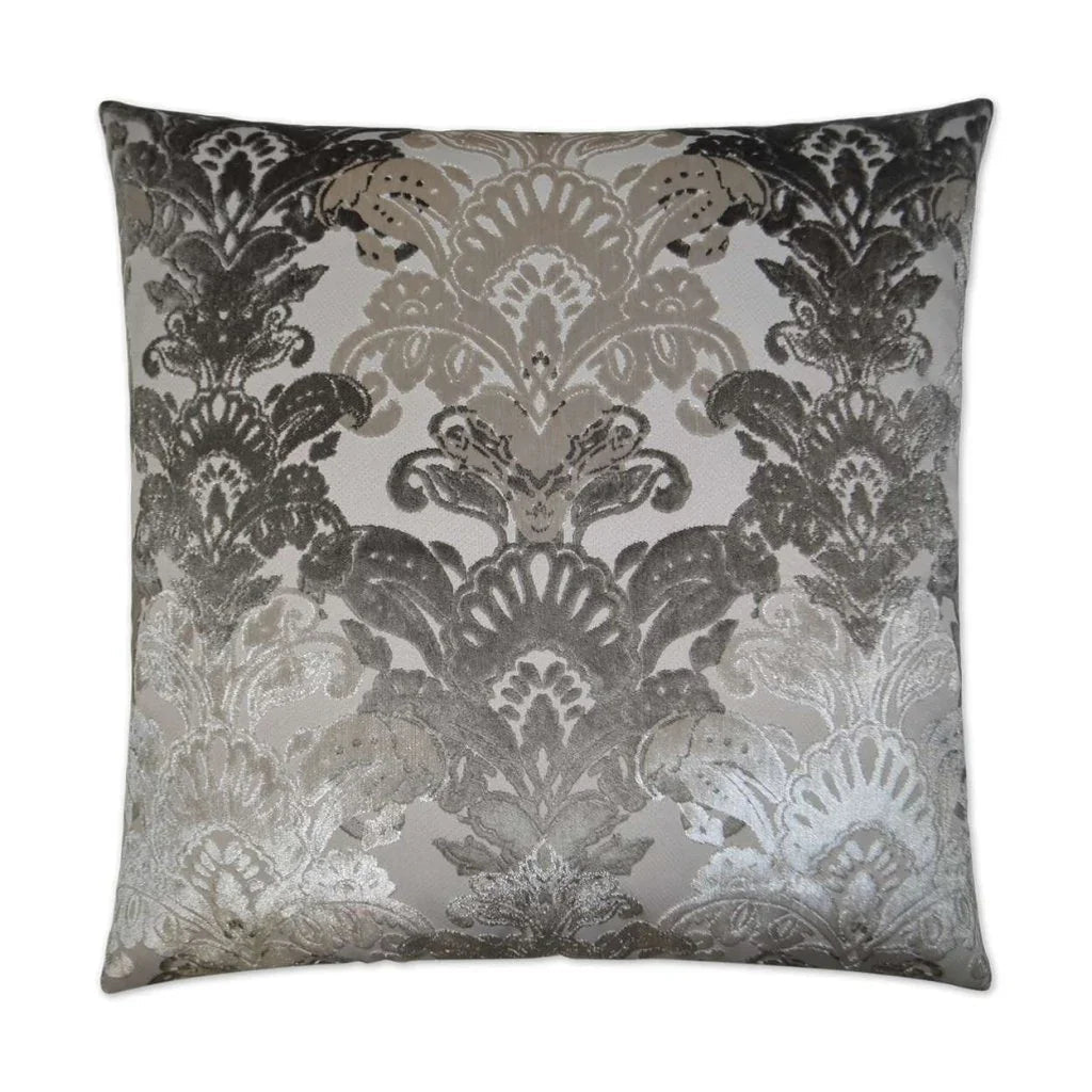 Schubert Handmade Silver Throw Pillow