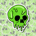 Slimey Skull Sticker
