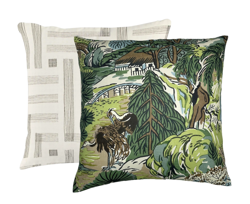 Pastiche Pillow Cover in Chalk Jet, Kelly Wearstler Textiles