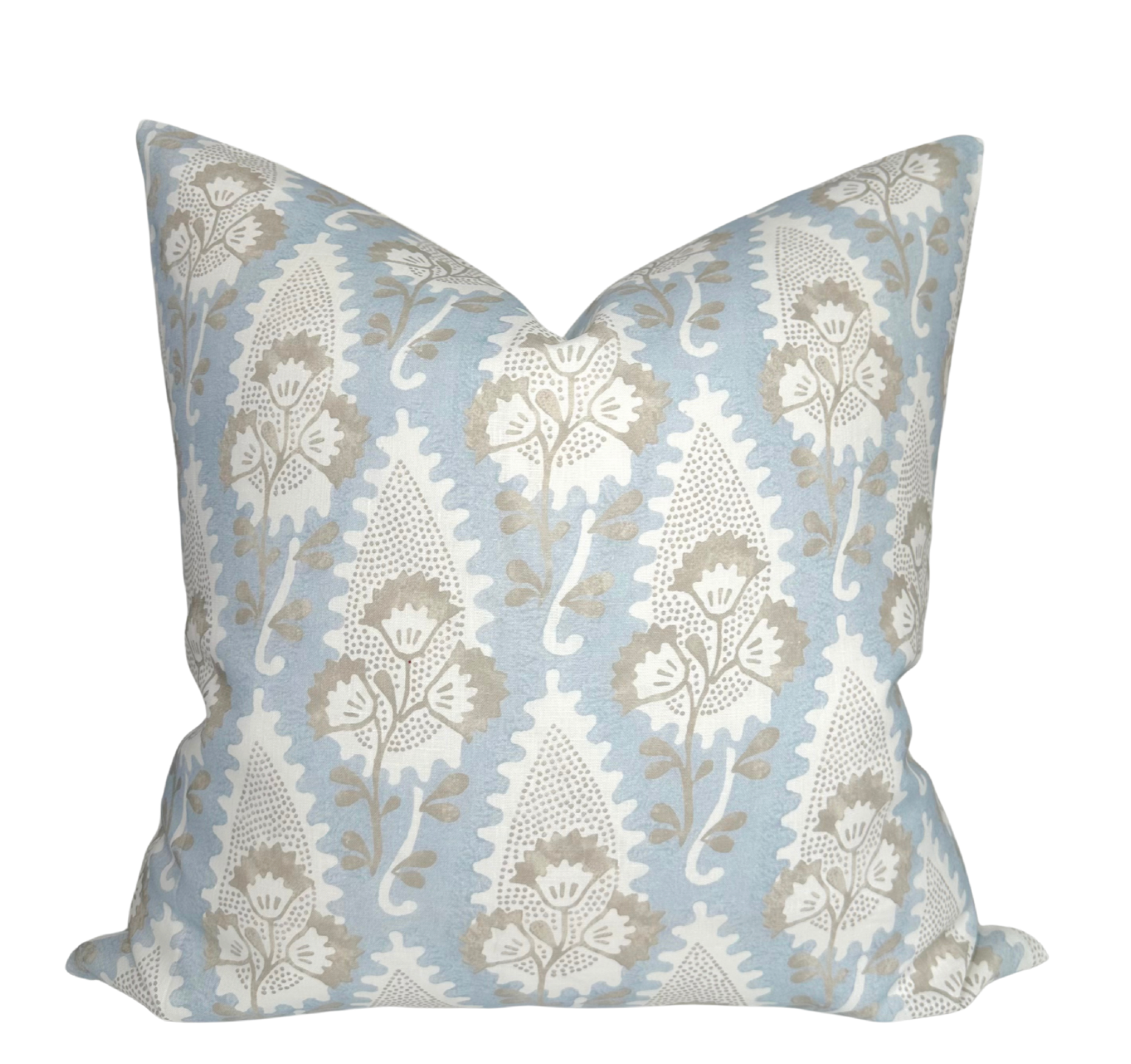 Cornwall Floral Pillow Cover in Sky Blue, Thibaut Pillows