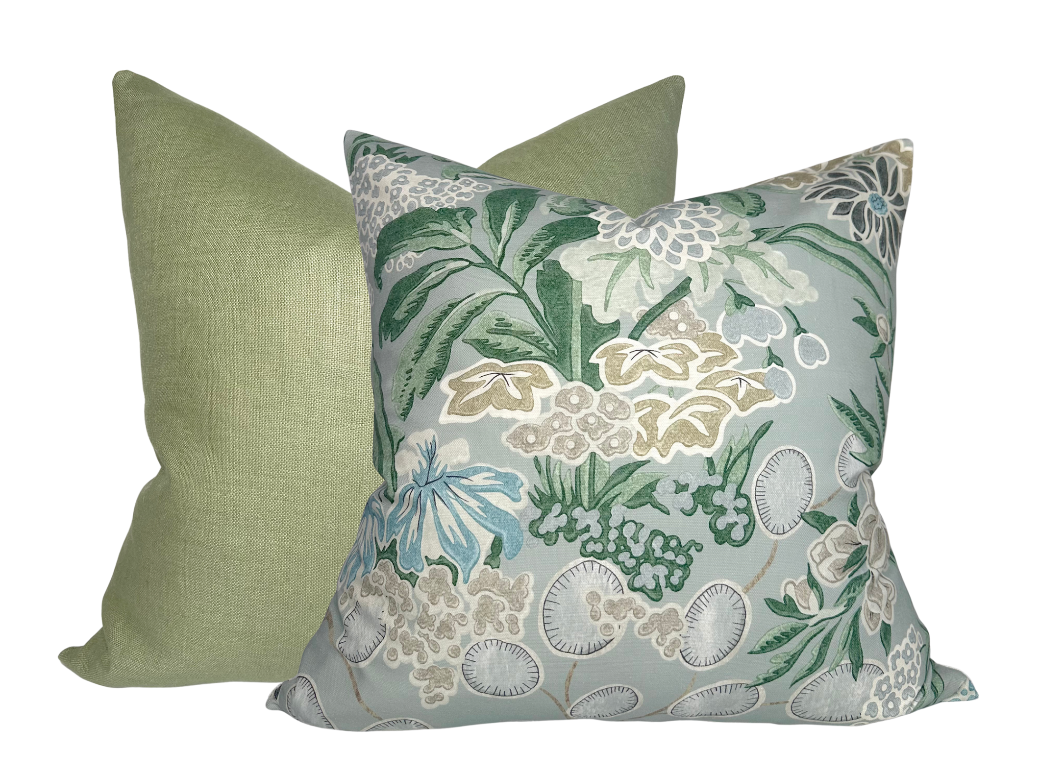Meadow Floral Pillow Cover in Sage, Thibaut Pillows