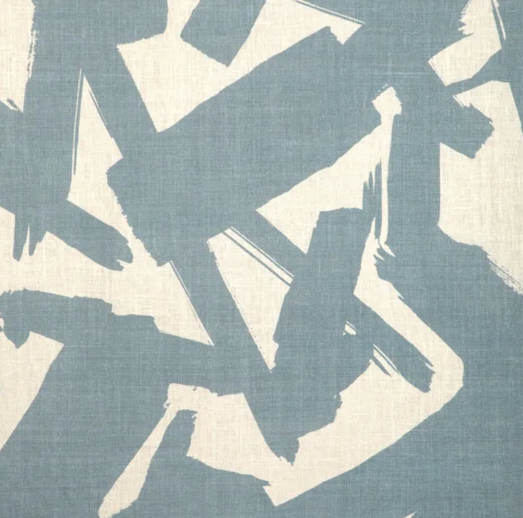 Bold Lines Linen Pillow Cover in Sky