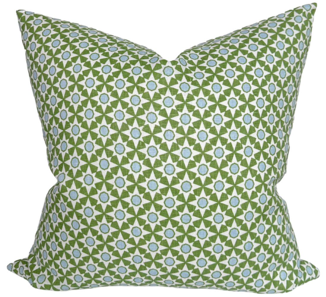 Serendipity Pillow Cover in Green, Schumacher Textiles