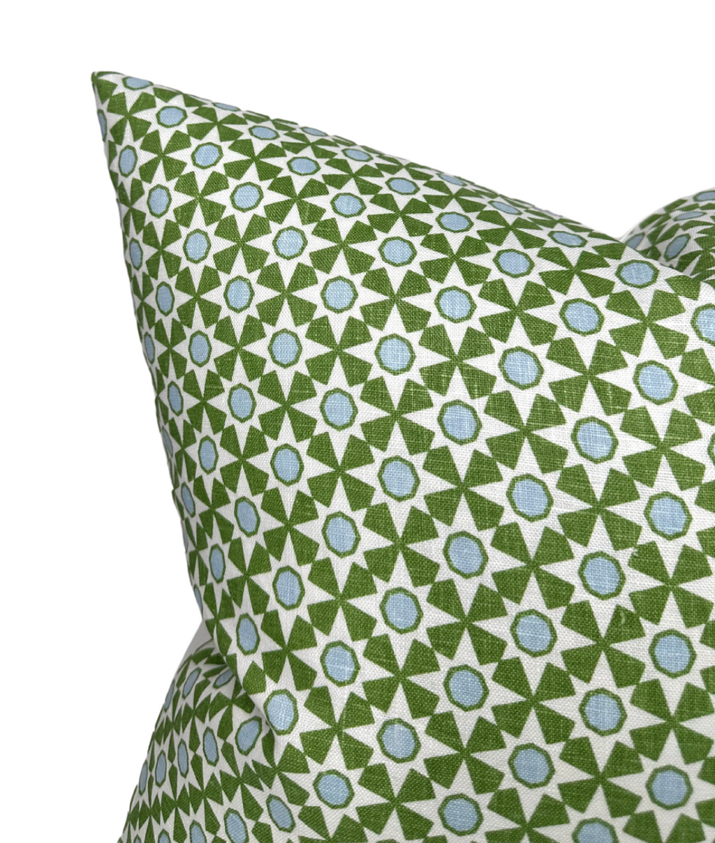 Serendipity Pillow Cover in Green, Schumacher Textiles