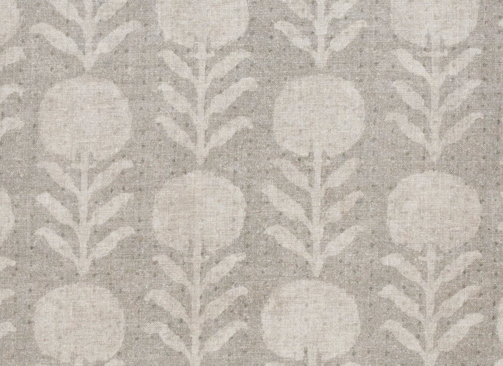 Zinnia Pillow Cover in Sand Grey, McLaurin + Piercy Textiles