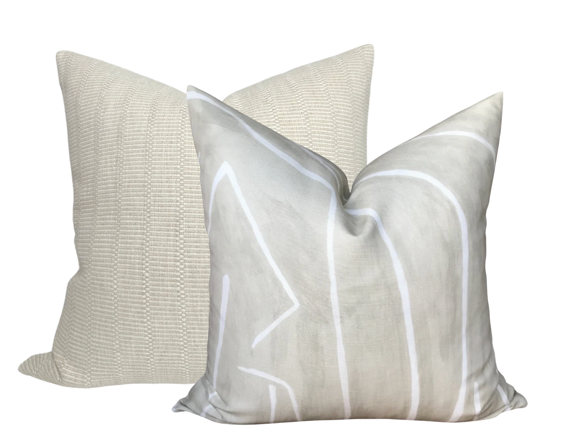 Horizon Striped Pillow Cover in Natural