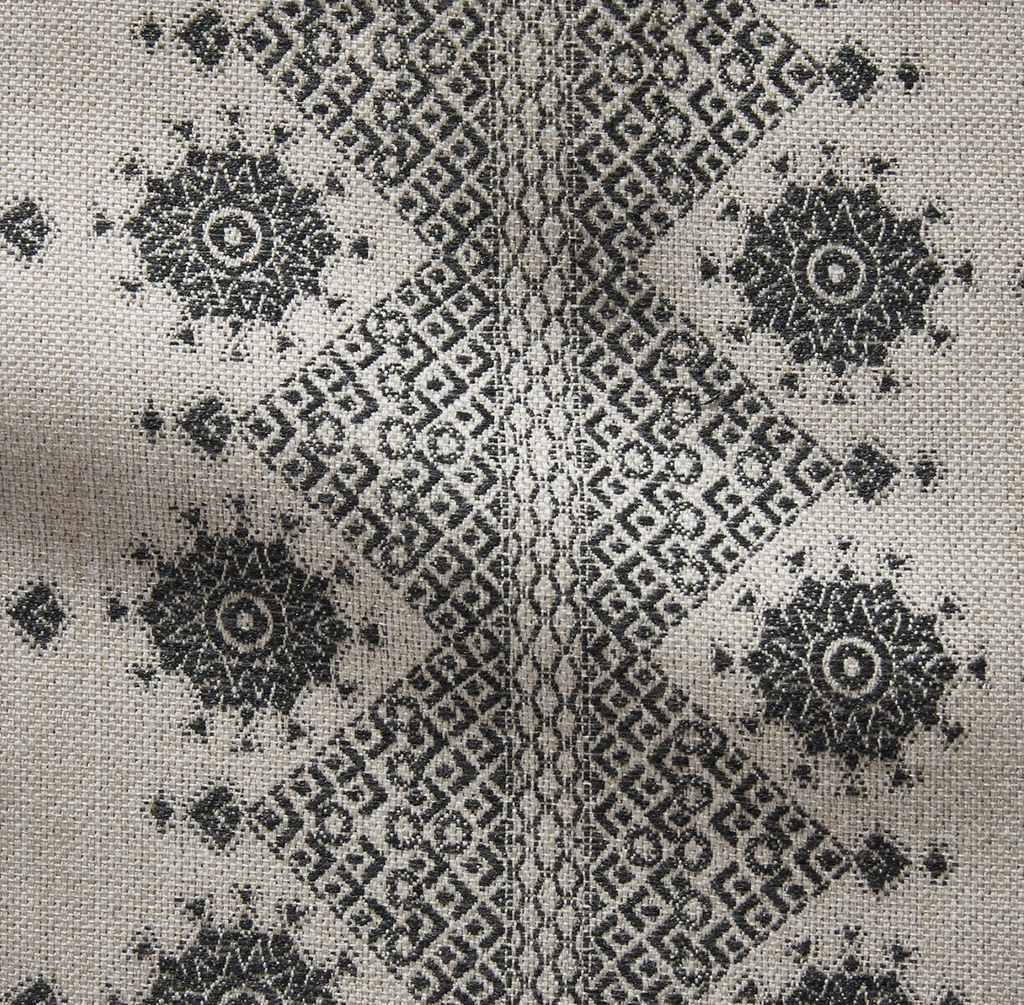 Carmania Pillow Cover in Charcoal, Indoor Outdoor Pillows, Peter Dunham Textiles