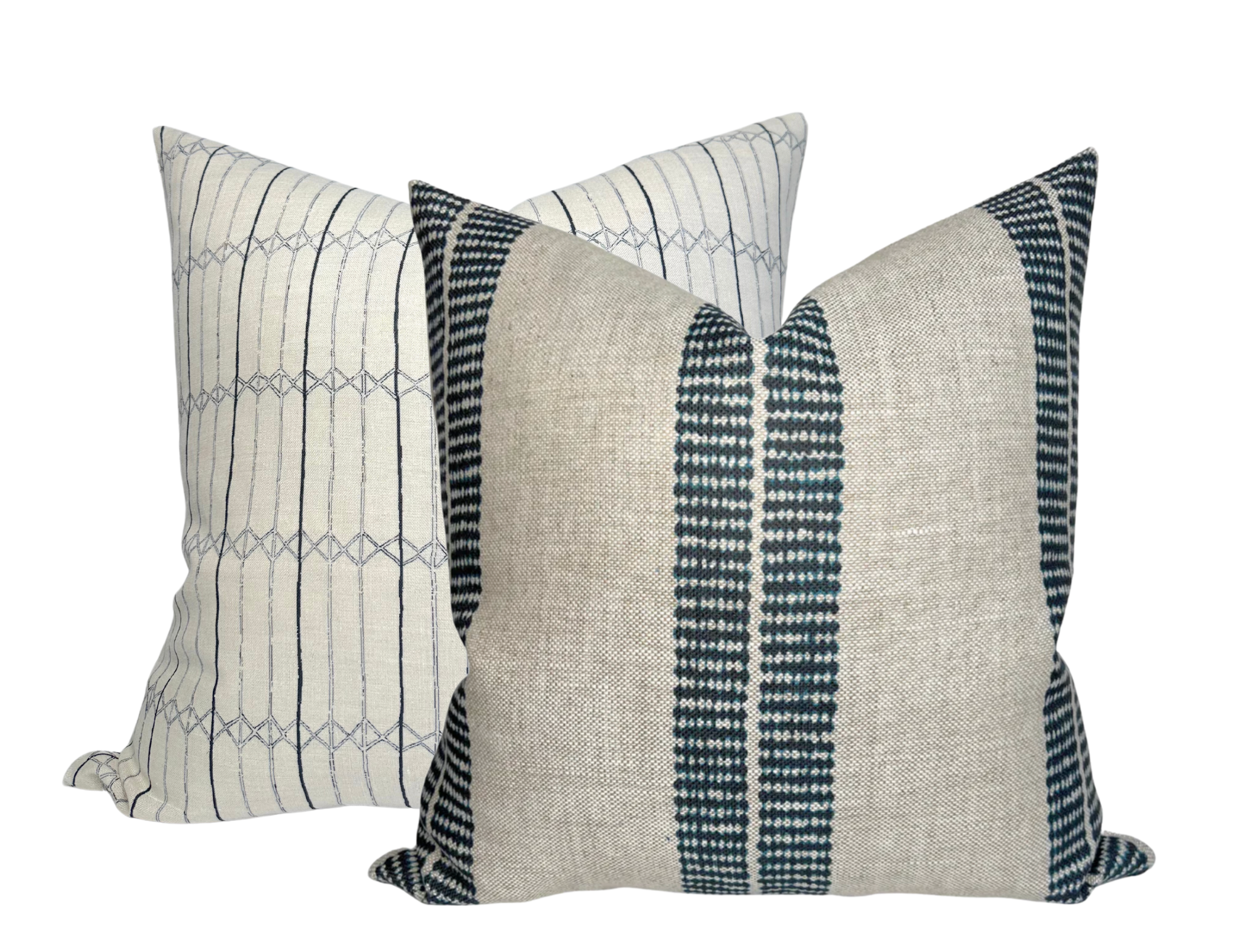 Band Pillow Cover in Indigo, McLaurin + Piercy Textiles