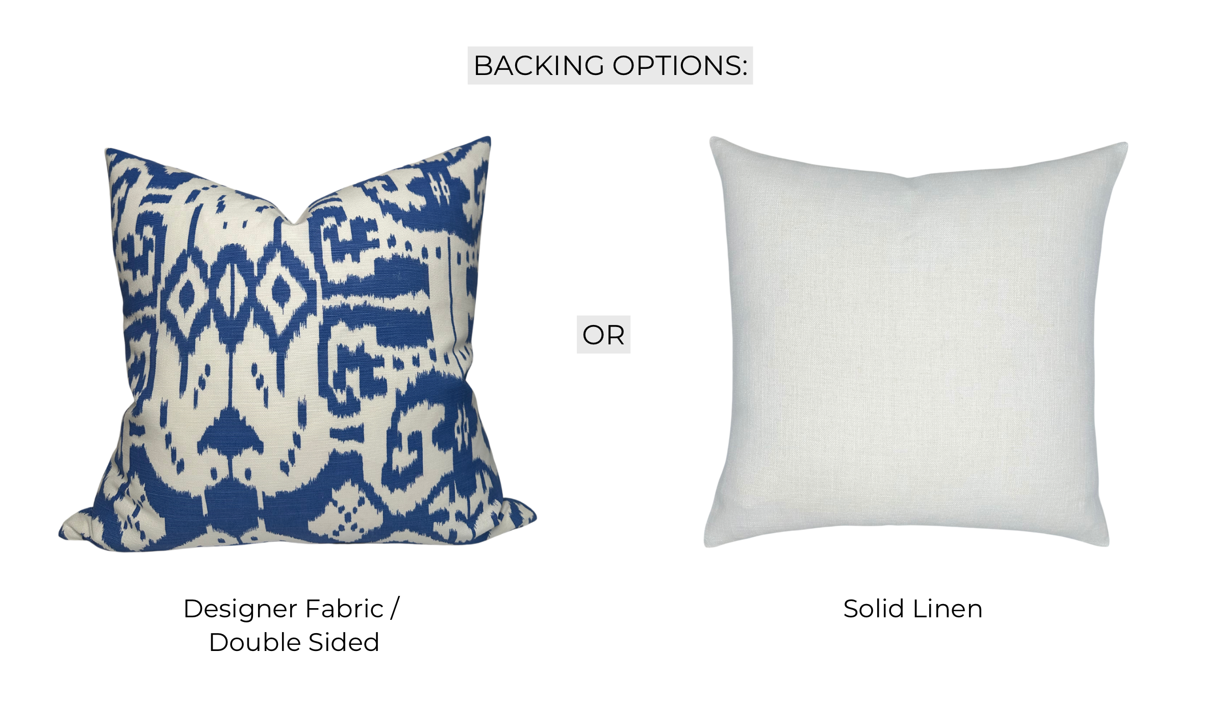 Island Ikat Pillow Cover in Royal Blue