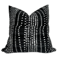 Cape Town Pillow Cover in Black, Thibaut Pillows