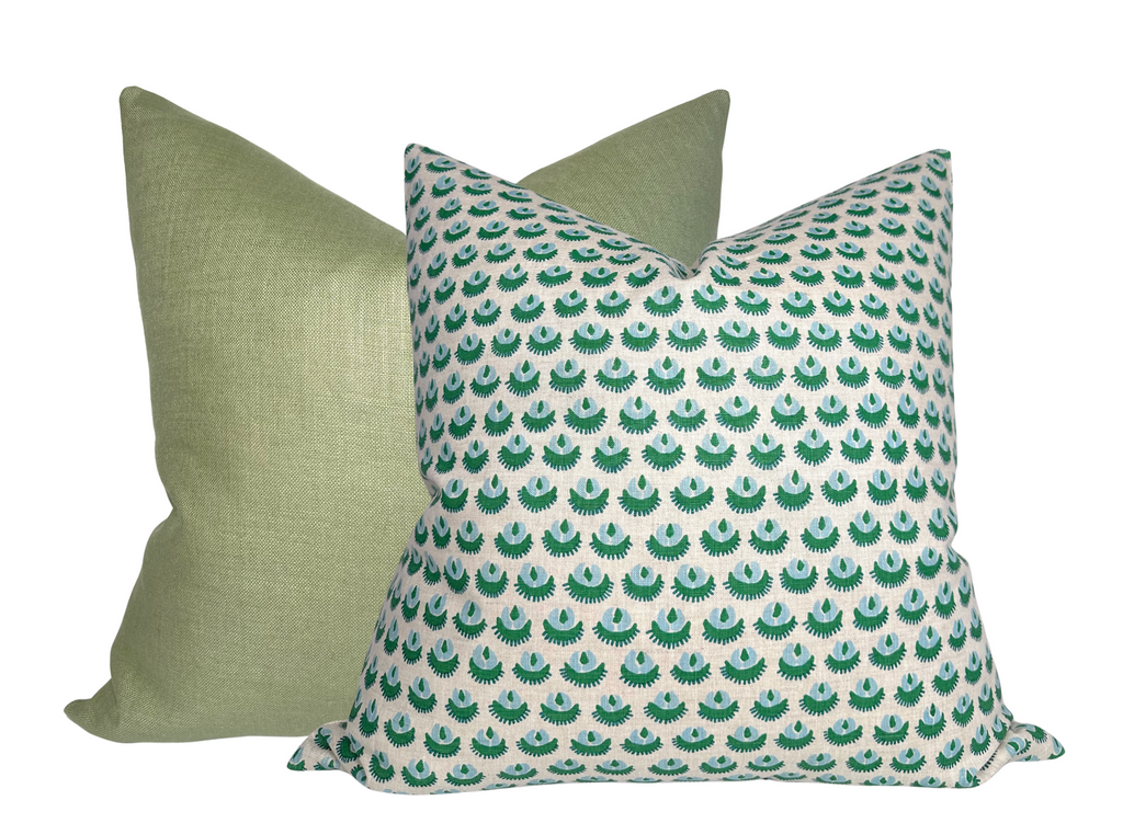 Cadiz Pillow Cover in Green, Walter G Textiles