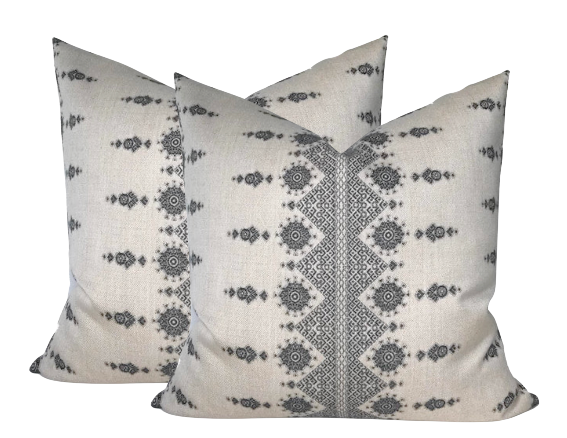 Carmania Pillow Cover in Charcoal, Indoor Outdoor Pillows, Peter Dunham Textiles