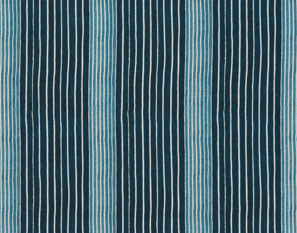 Mediterranean Stripe Pillow Cover in Indigo, McLaurin + Piercy Textiles