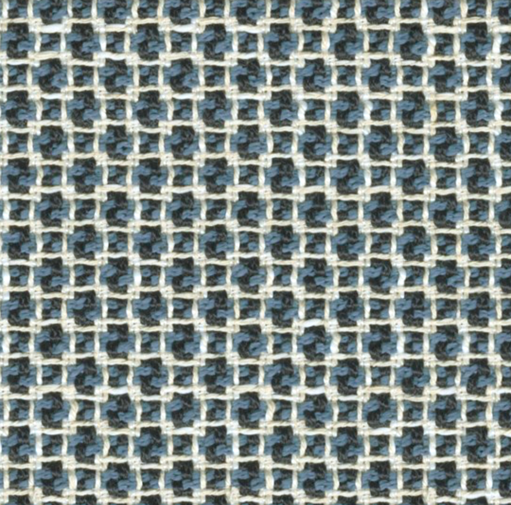 Gridded Woven Pillow Cover in Blue