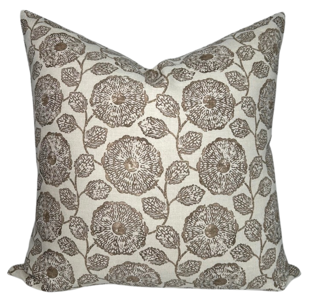 Freedia Pillow Cover in Sepia, Susan Connor Textiles