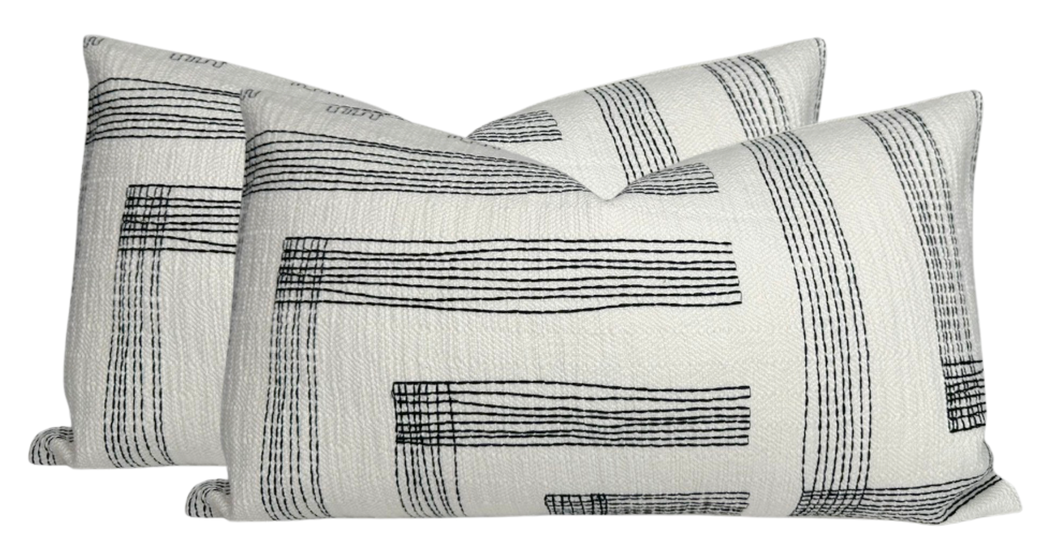 Pastiche Pillow Cover in Chalk Jet, Kelly Wearstler Textiles