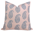 Peter Dunham Kashmir Paisley Pillow Cover in Pink + Blue