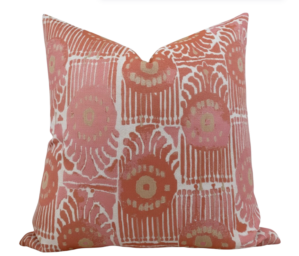 Bazaar Pillow Cover in Melon, Perennials Textiles