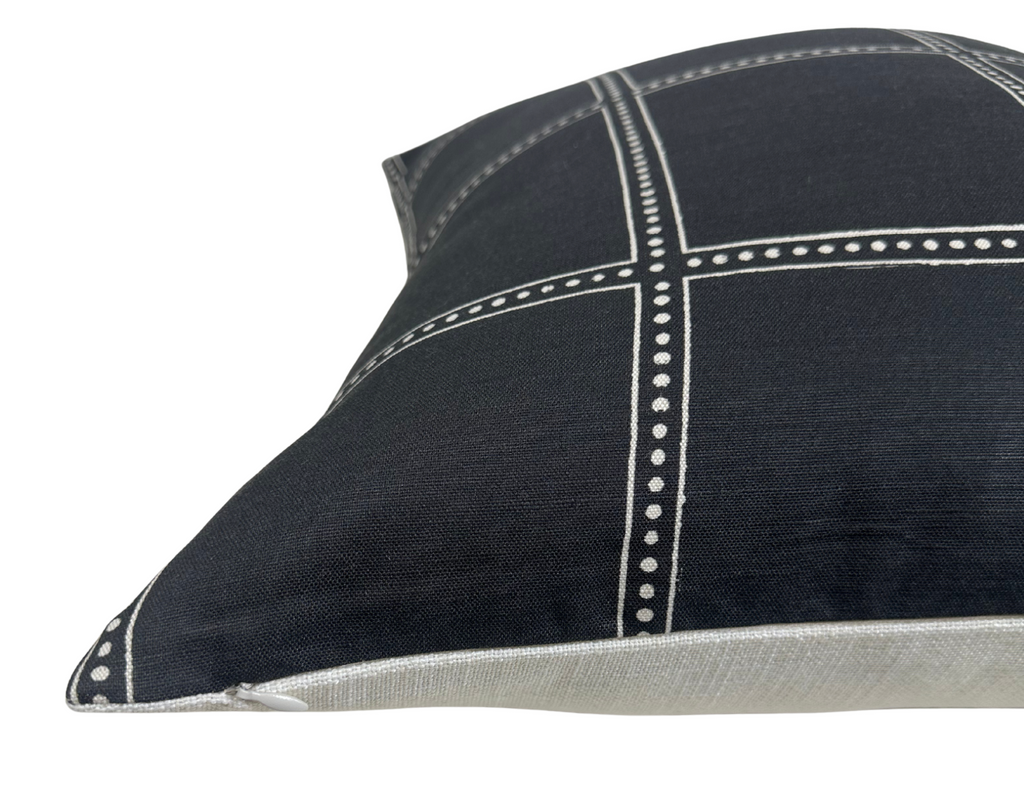 Postage Pillow Cover in Black, Designer Pillows