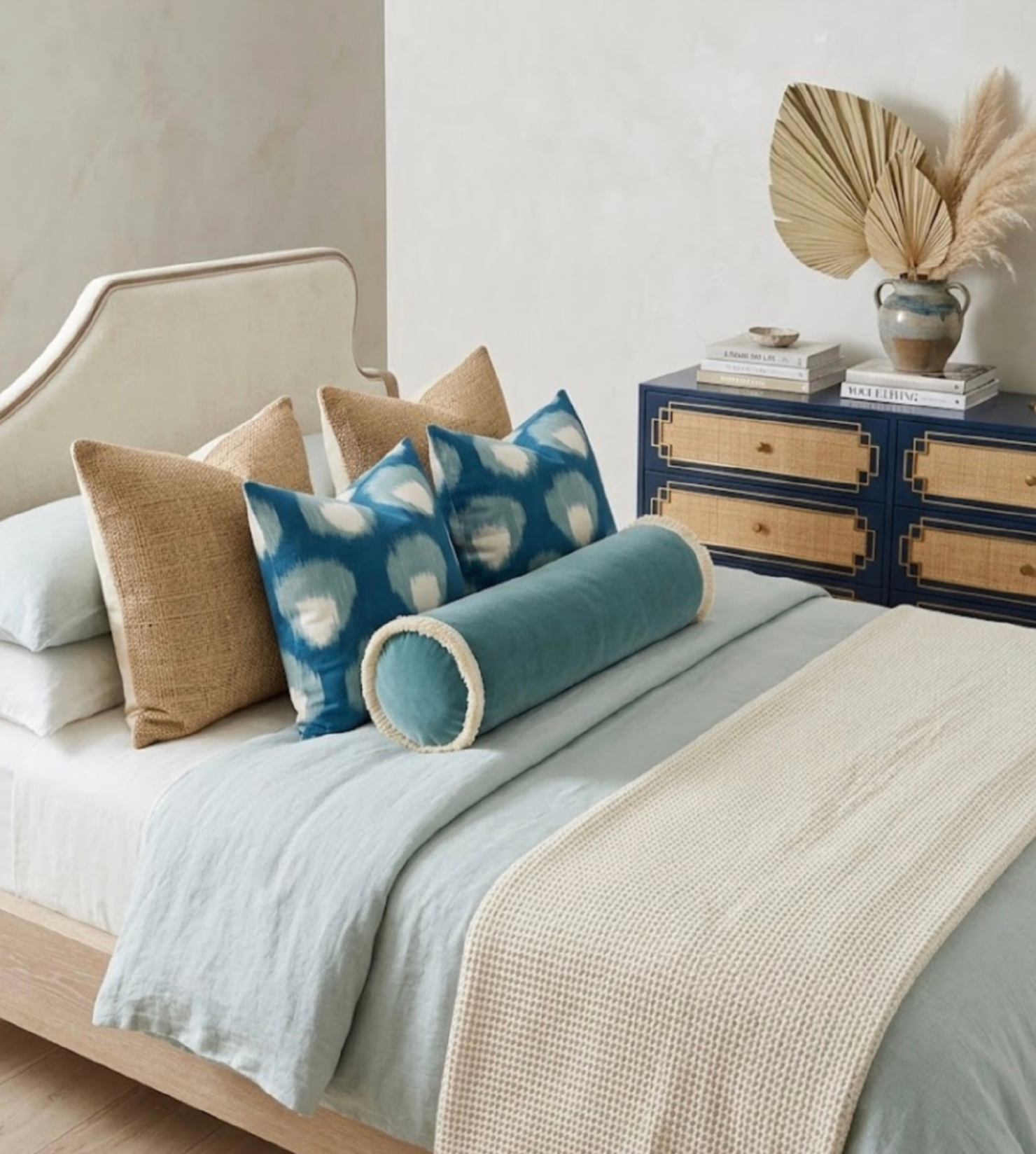 Bukhara Pillow Cover in Blue, Peter Dunham Textiles