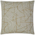Scribble Gold Throw Pillow With Insert