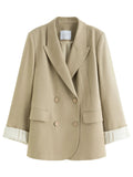 Embroidered Plus Size Blazer Dress Set