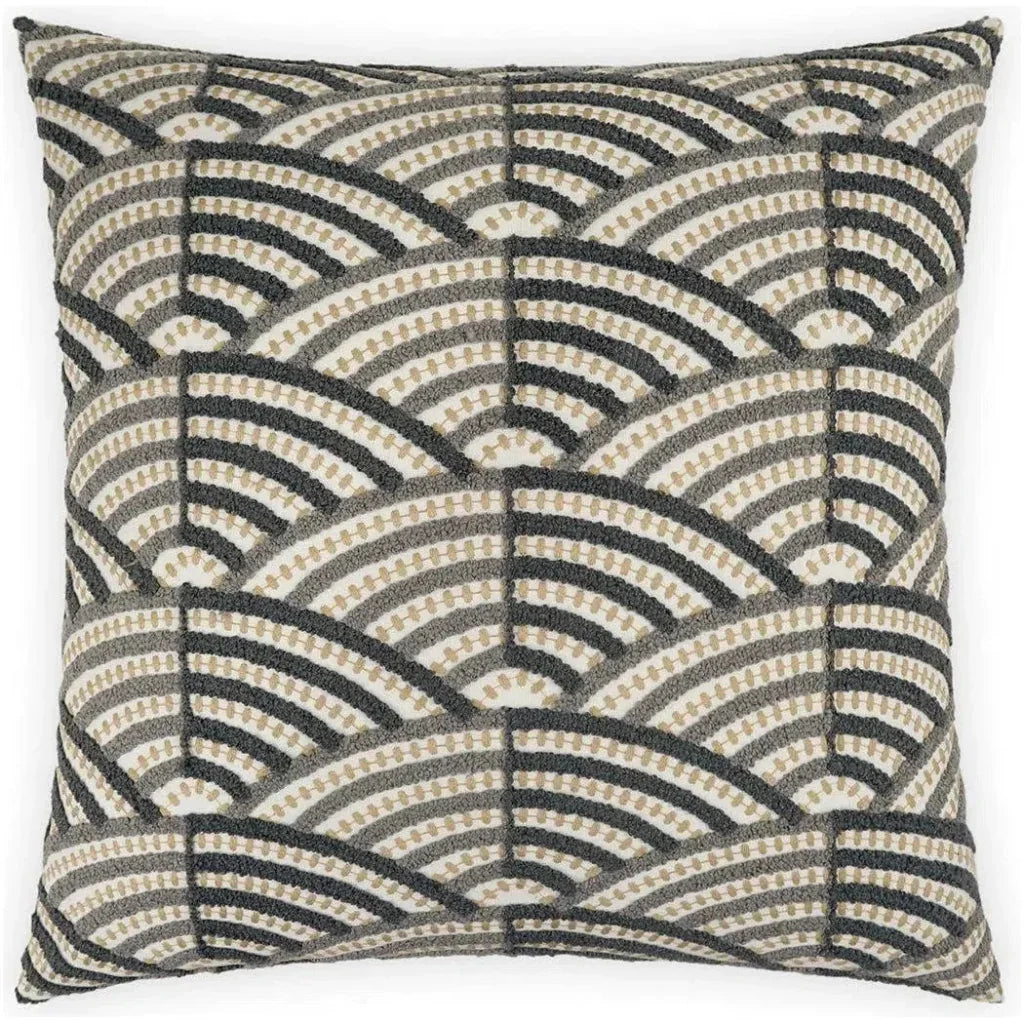 Shapely Grey Throw Pillow With Insert