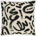 Sketch Black Throw Pillow With Insert