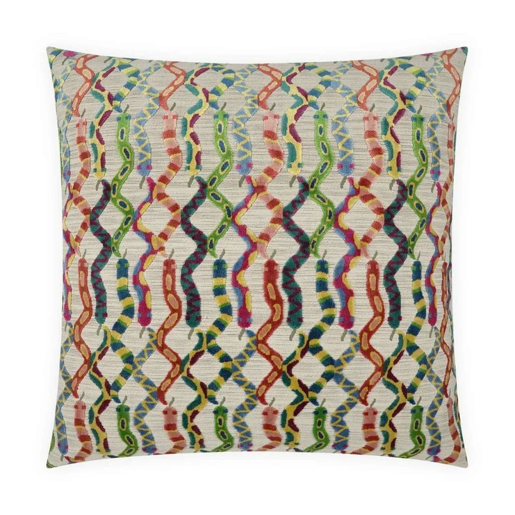 Slither Handmade Cotton Throw Pillow