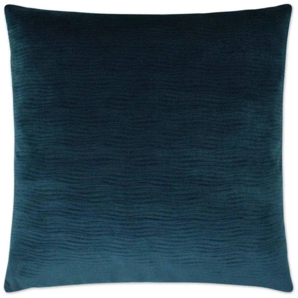 Stream Navy Blue Throw Pillow With Insert