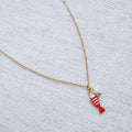 Striped Fish & Pearl Necklace – Nautical, Cute Style