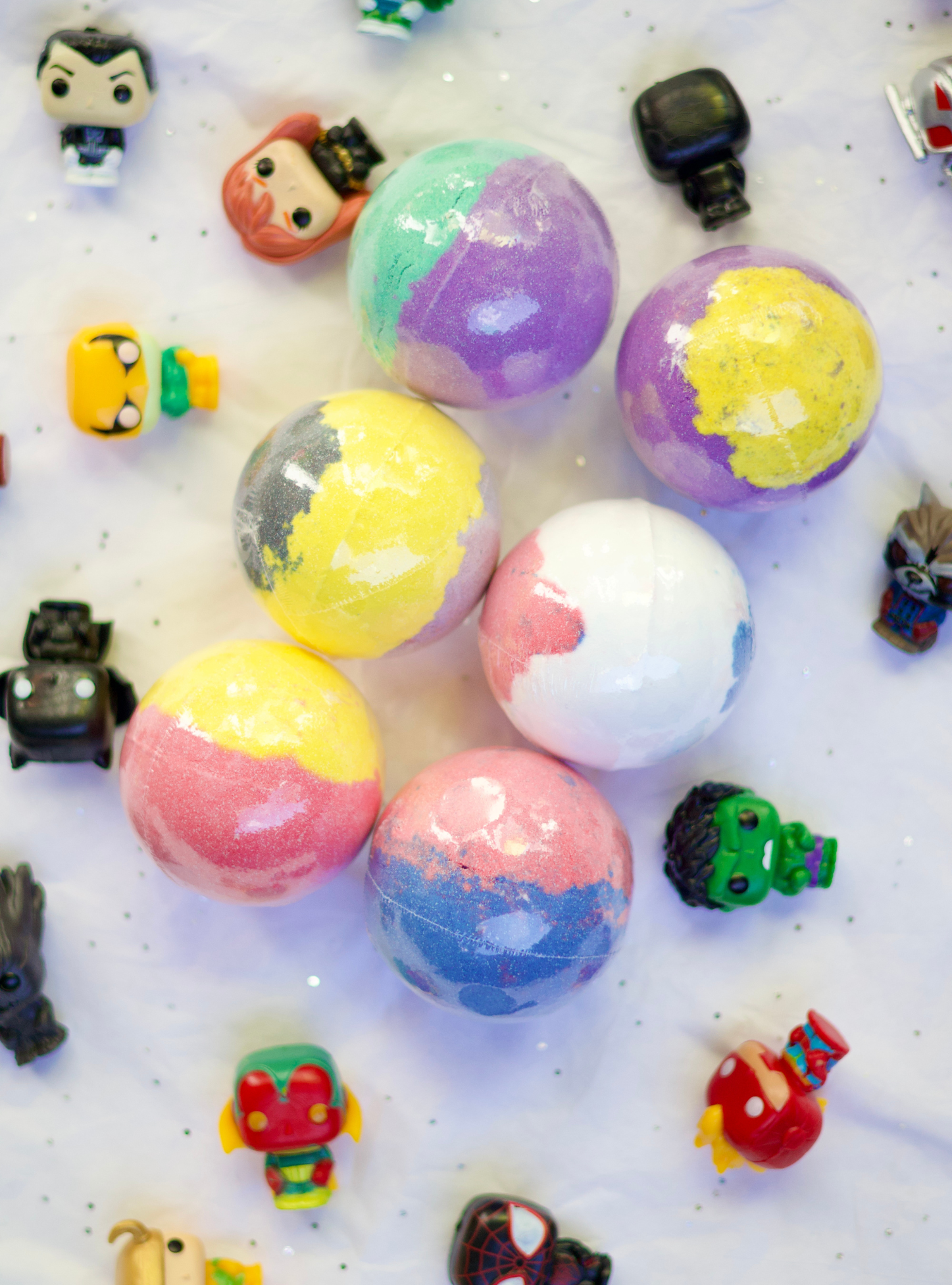EvolutionUSA 6pc Epic Superhero Bath Bombs for Kids – Childrens Super Hero Bath Bombs with Toy, Organic Bathbomb with Surprise, Fizzy Superhero Bath Balls, Lush Bathbombs Easter, Valentines, Birthday