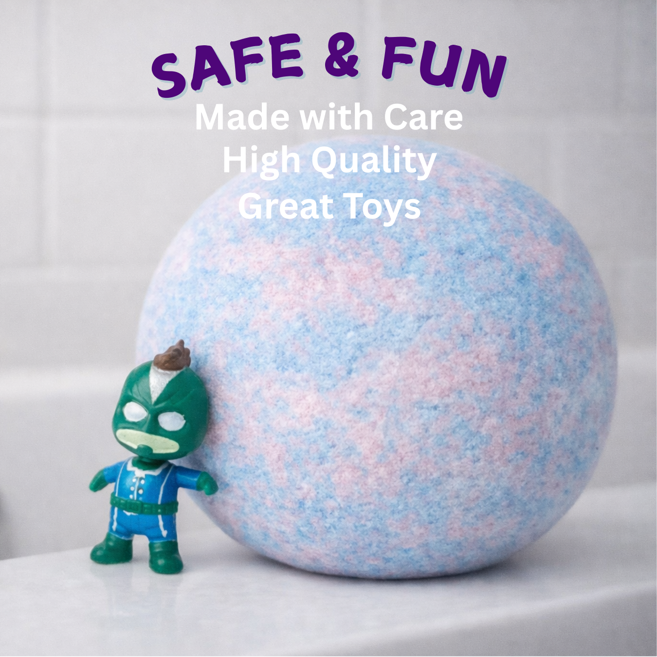 EvolutionUSA 6pc Epic Superhero Bath Bombs for Kids – Childrens Super Hero Bath Bombs with Toy, Organic Bathbomb with Surprise, Fizzy Superhero Bath Balls, Lush Bathbombs Easter, Valentines, Birthday