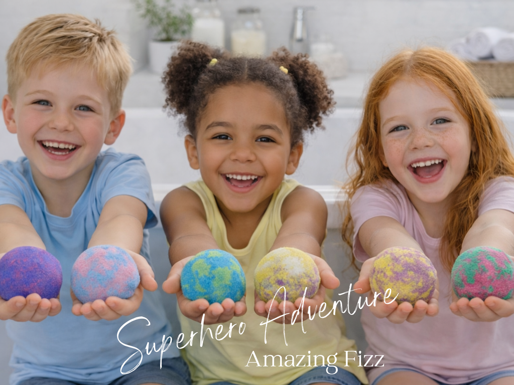 EvolutionUSA 6pc Epic Superhero Bath Bombs for Kids – Childrens Super Hero Bath Bombs with Toy, Organic Bathbomb with Surprise, Fizzy Superhero Bath Balls, Lush Bathbombs Easter, Valentines, Birthday