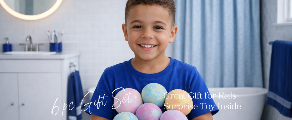 EvolutionUSA 6pc Epic Superhero Bath Bombs for Kids – Childrens Super Hero Bath Bombs with Toy, Organic Bathbomb with Surprise, Fizzy Superhero Bath Balls, Lush Bathbombs Easter, Valentines, Birthday
