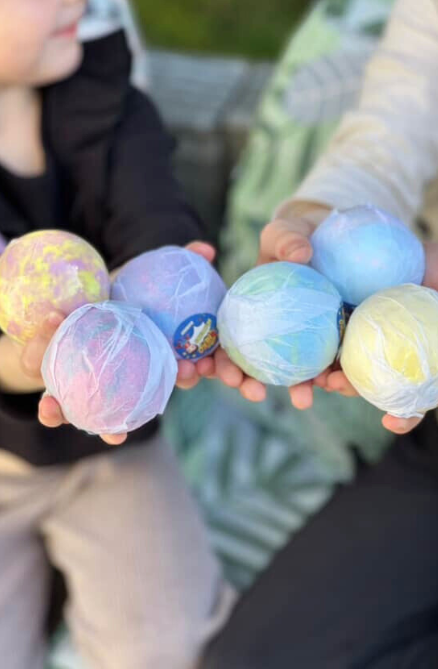 EvolutionUSA 6pc Epic Superhero Bath Bombs for Kids – Childrens Super Hero Bath Bombs with Toy, Organic Bathbomb with Surprise, Fizzy Superhero Bath Balls, Lush Bathbombs Easter, Valentines, Birthday