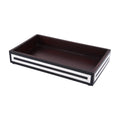 Vanity Tray Parlour Concentric Bone & Resin Inlay, Black & White - 10" x 6"