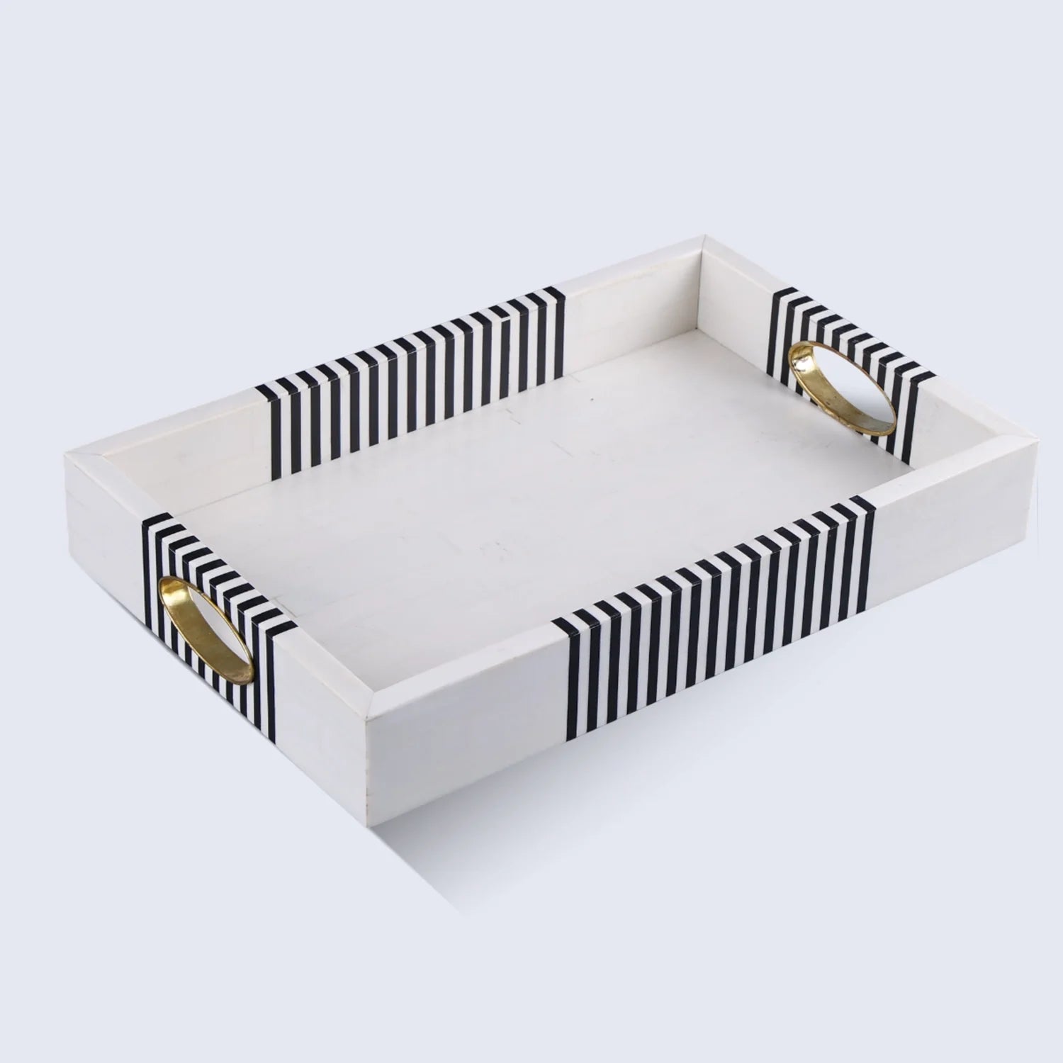 Decorative Tray Reflect Inspired Resin Inlay Vanity & Dresser Organizer – 11x17 Inch