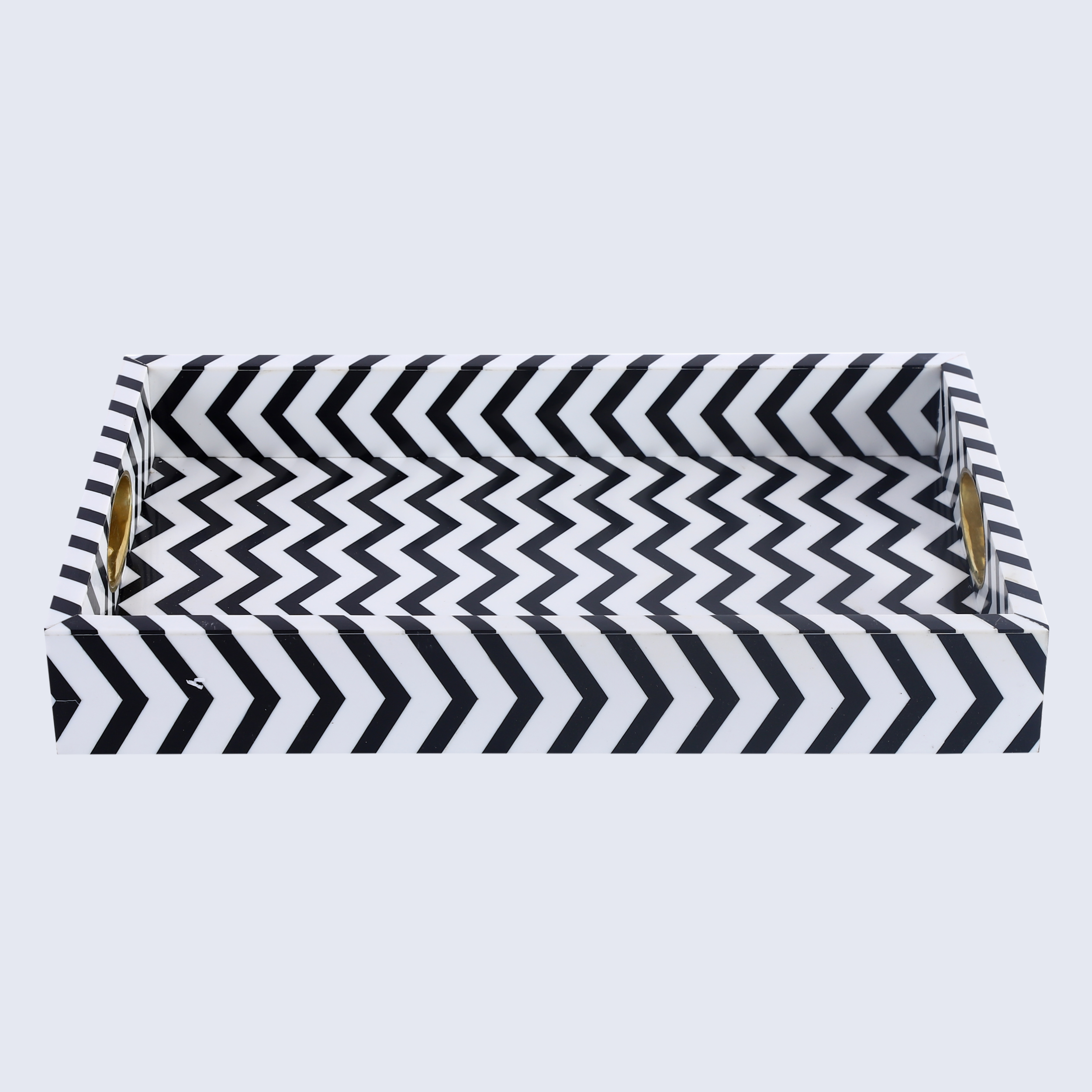 Decorative Tray Safari Inspired Resin Inlay Vanity & Dresser Organizer – 11x17 Inch