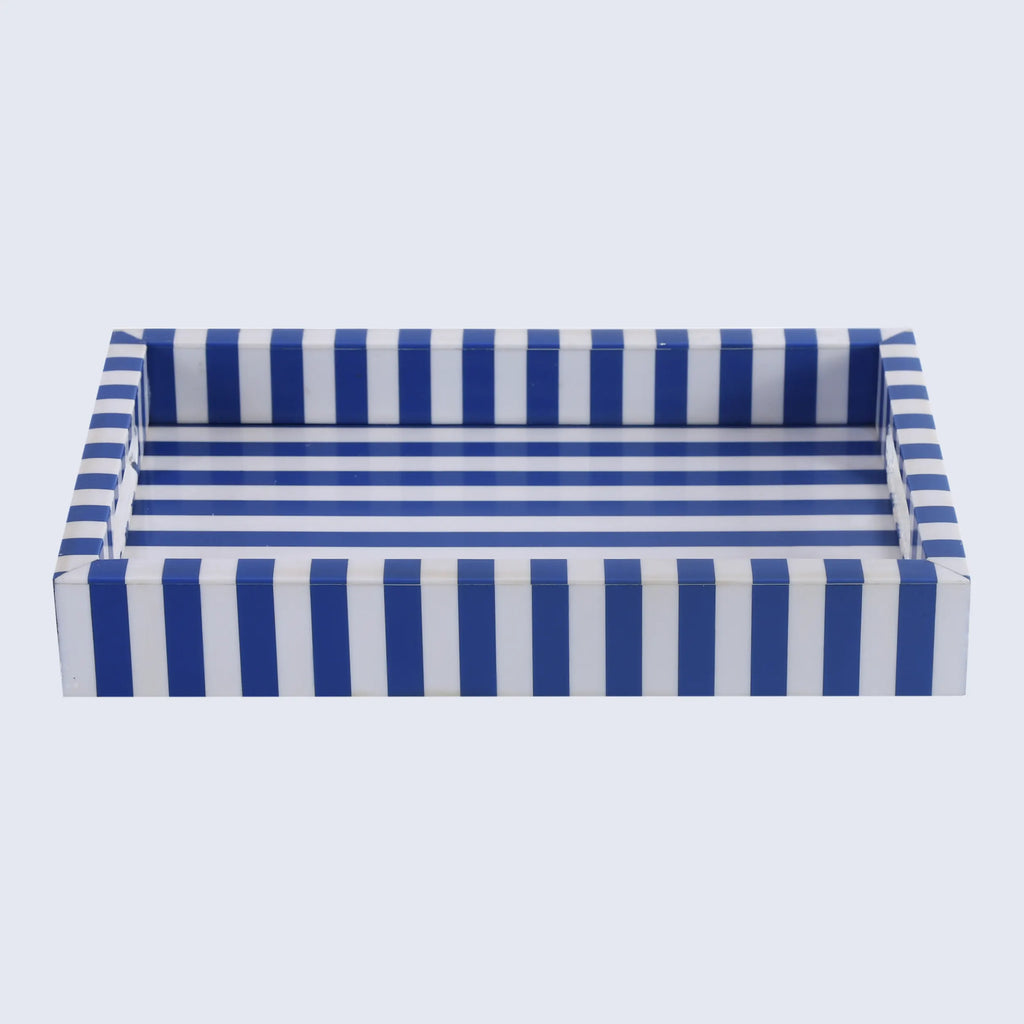 Decorative Trays Riviera Elance Pattern Wood & Resin Inlay Collection, 12" x 8"