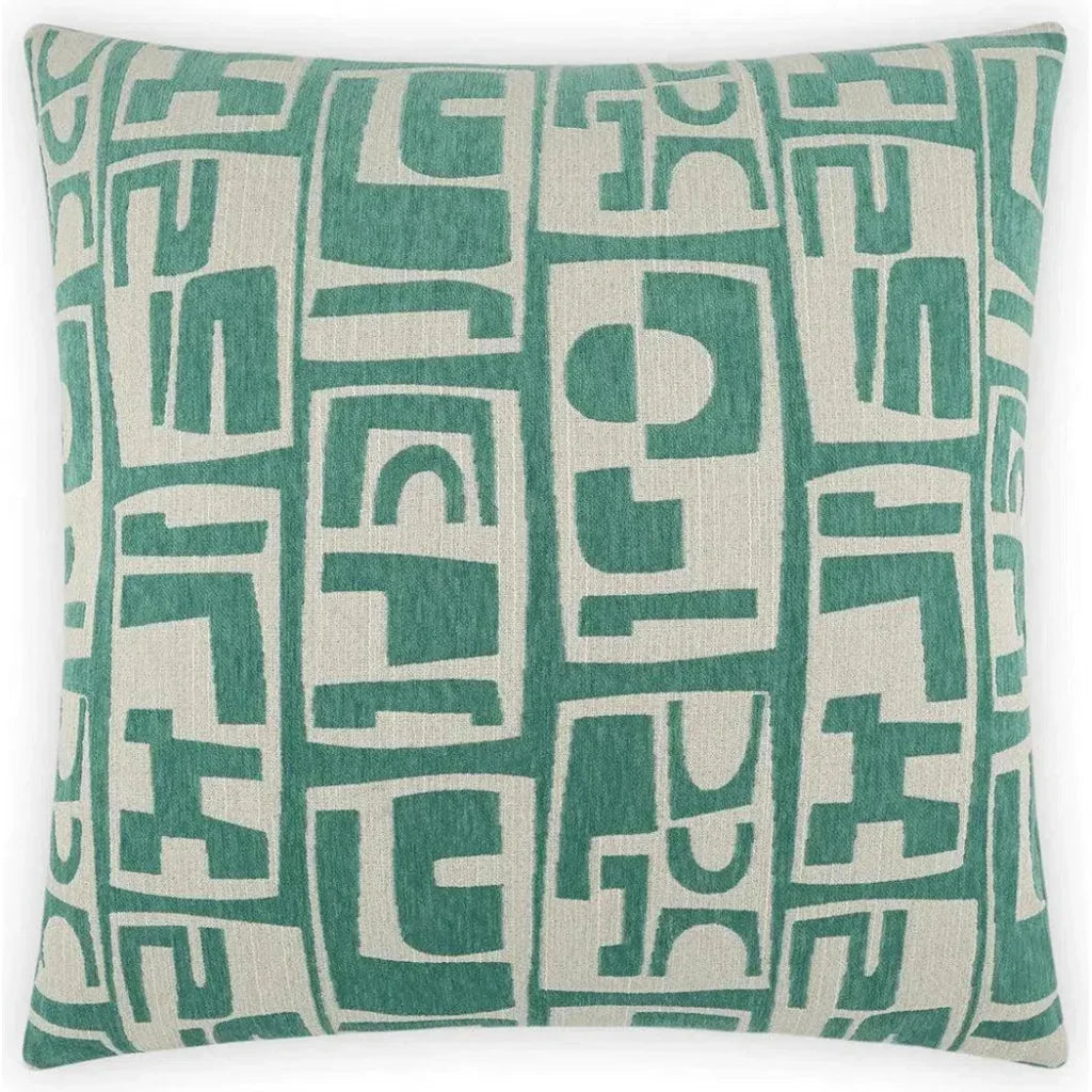Toro Malachite Teal Throw Pillow With Insert