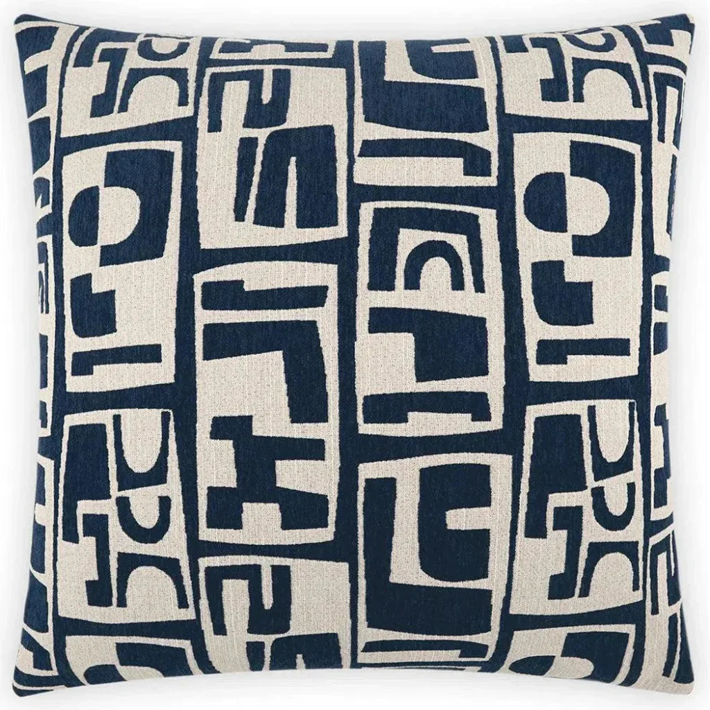 Toro Navy Blue Throw Pillow With Insert