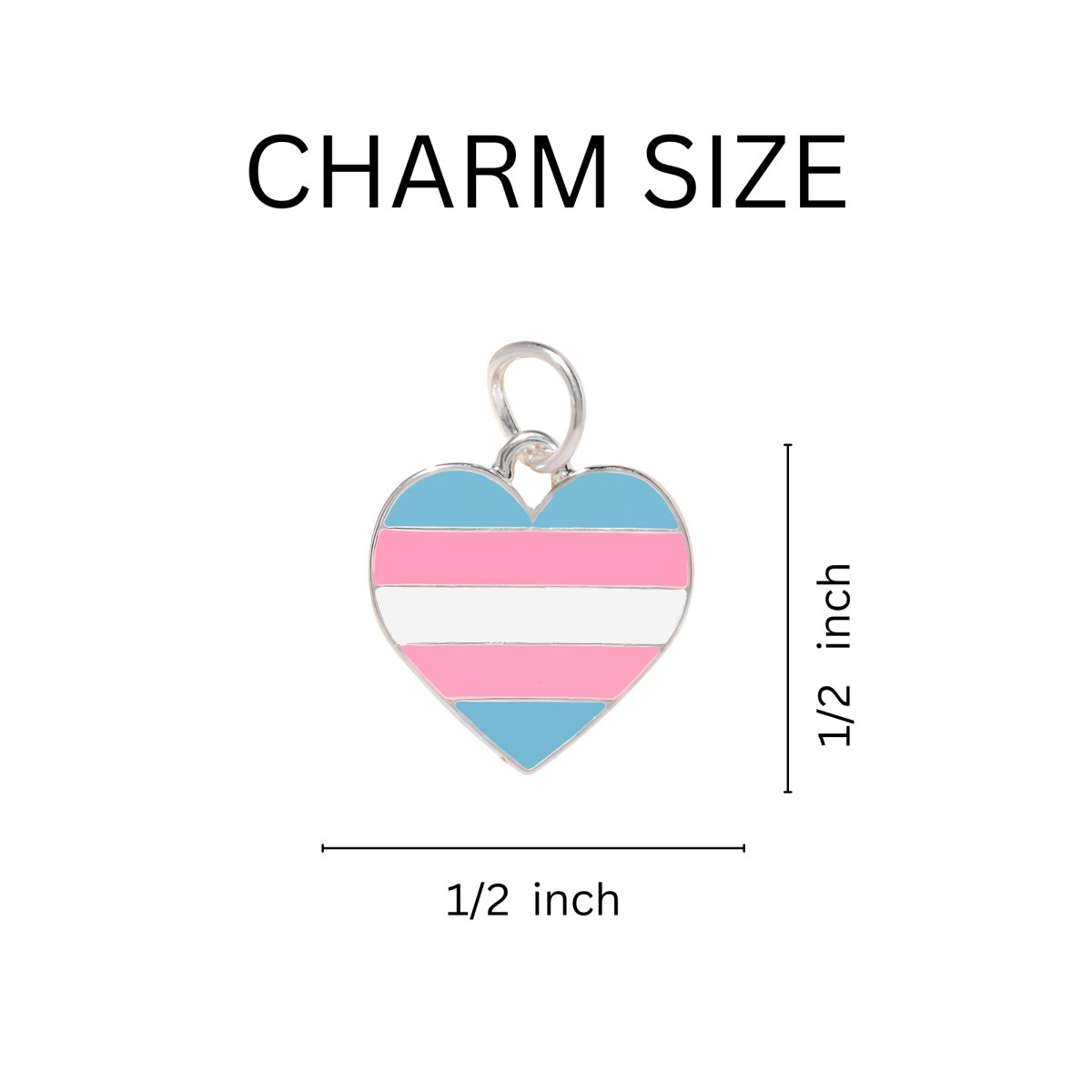 Transgender Heart Pride Hanging Charms