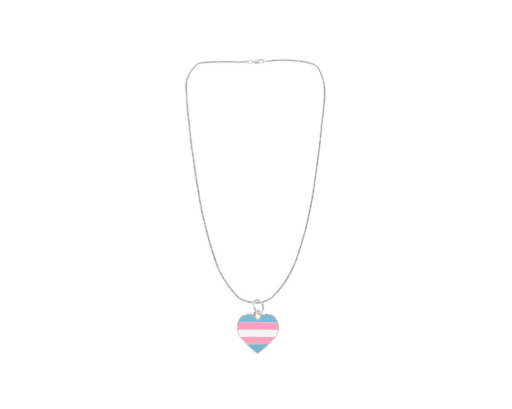 Transgender Heart Pride Necklaces