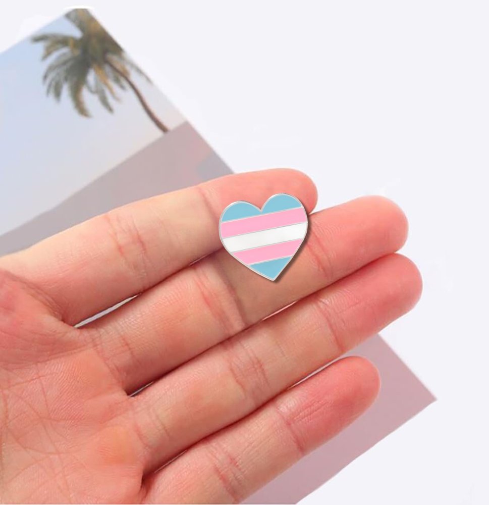 Transgender Heart Pride Pins
