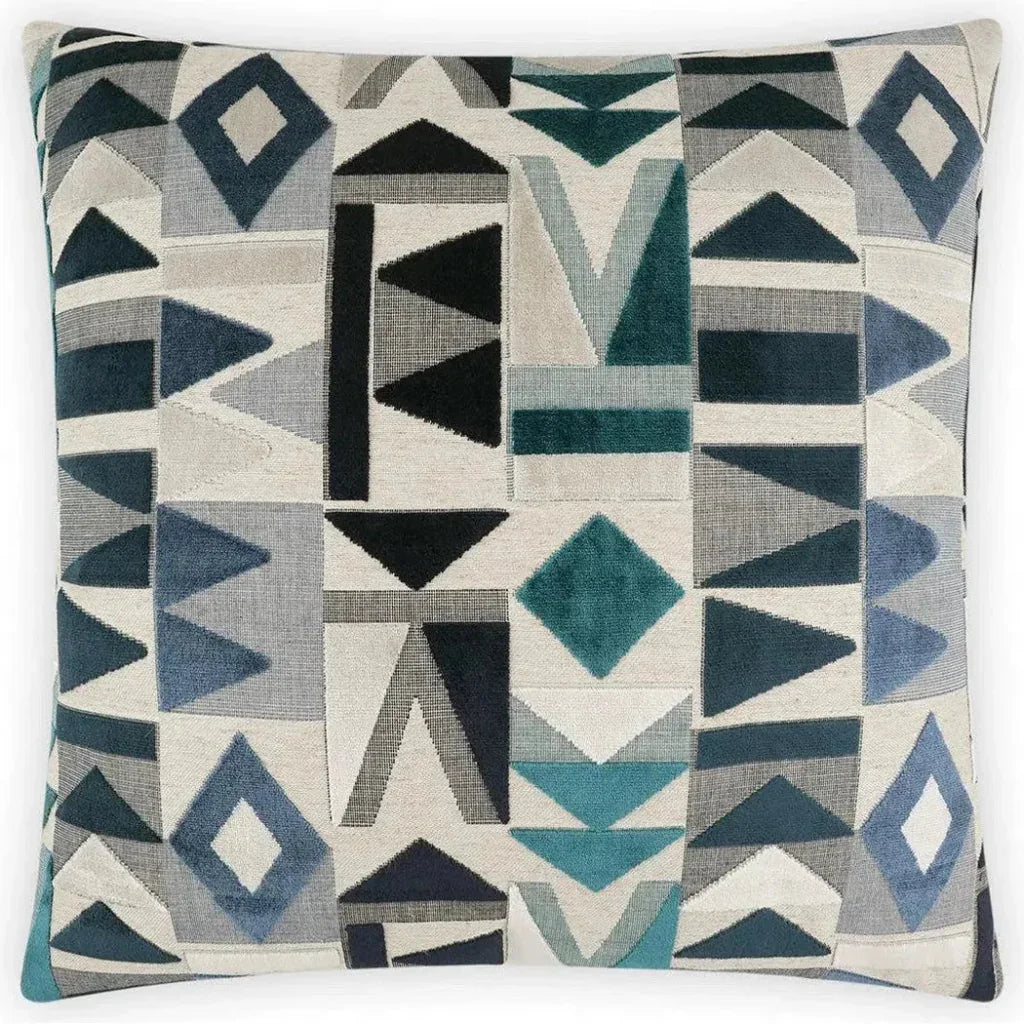 Traydon Ocean Blue Throw Pillow With Insert