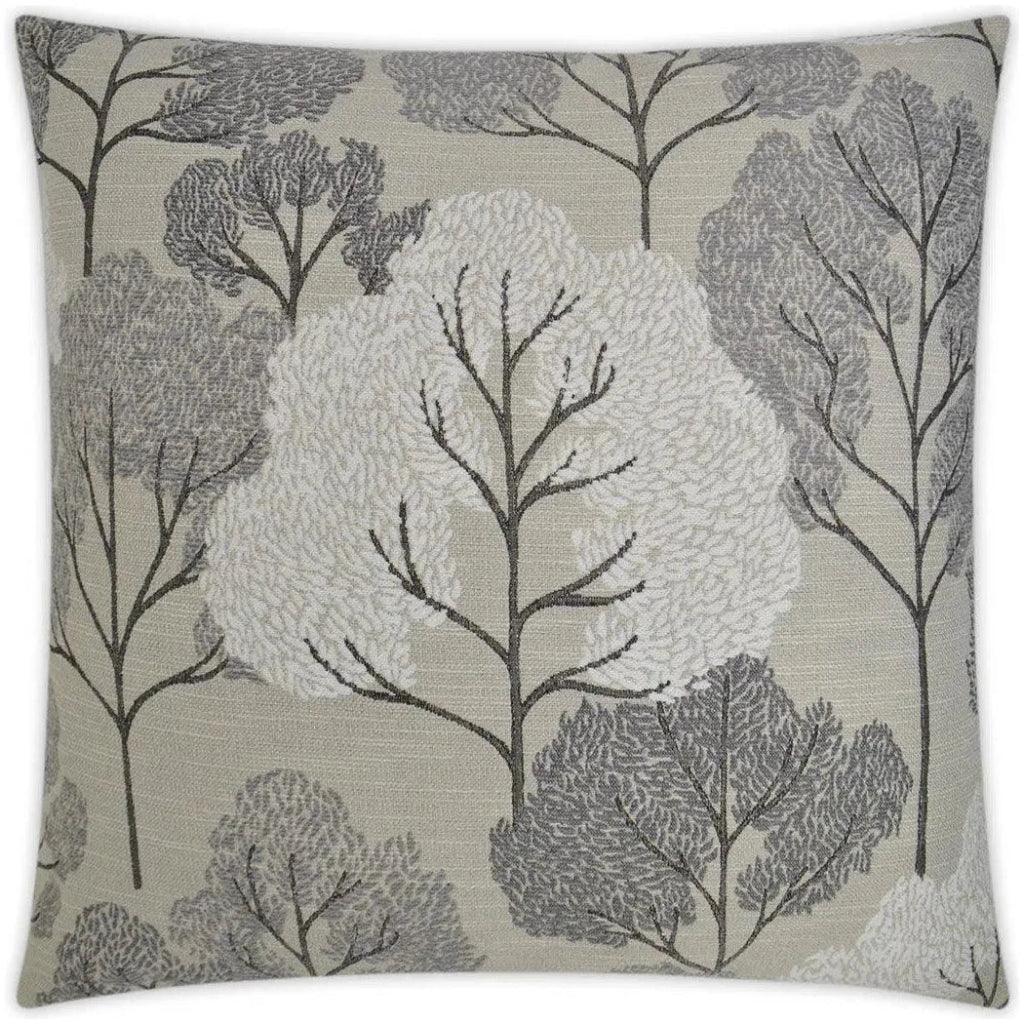 Trees Grey Throw Pillow With Insert