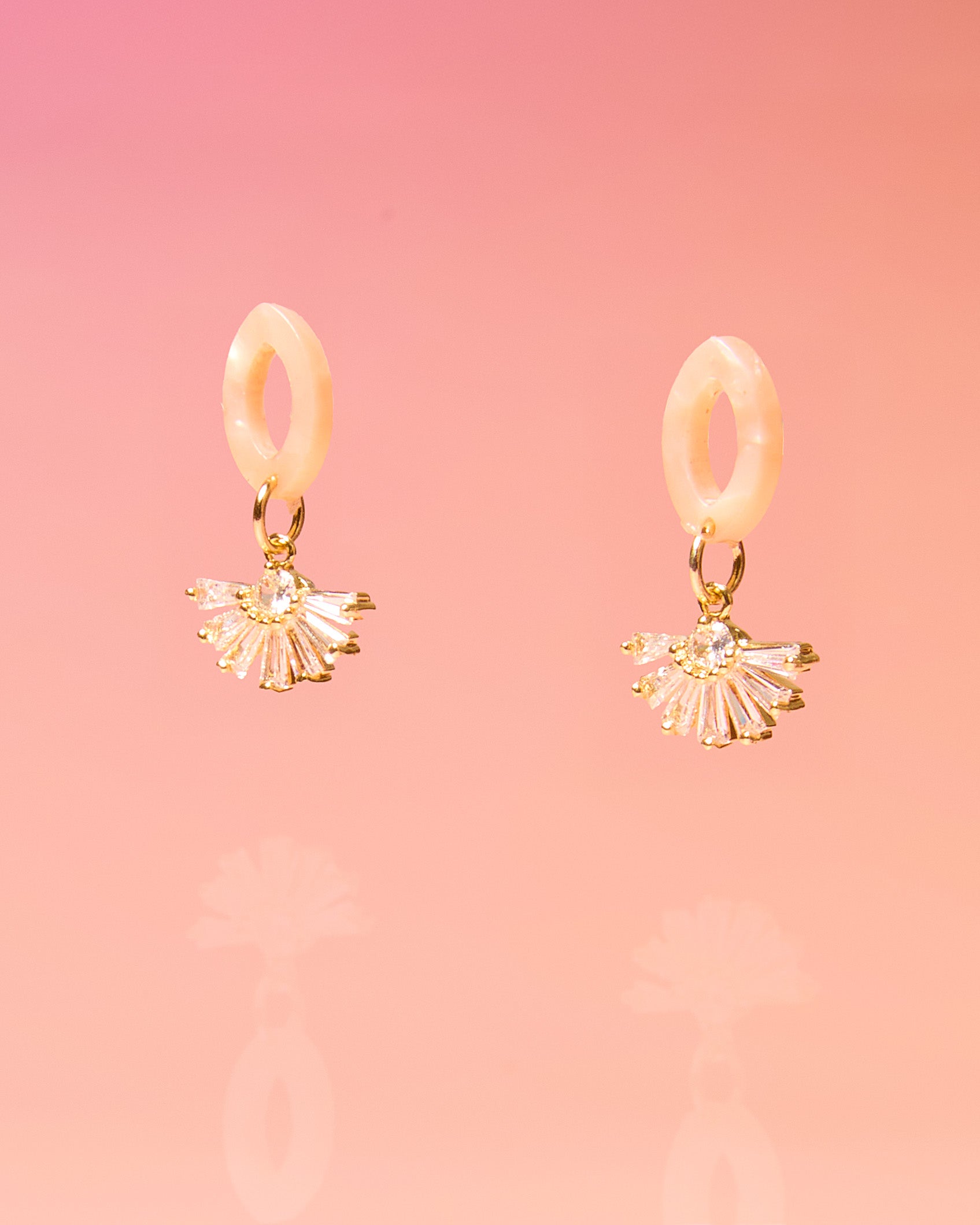 Tiny and Dainty Post Earrings Blush